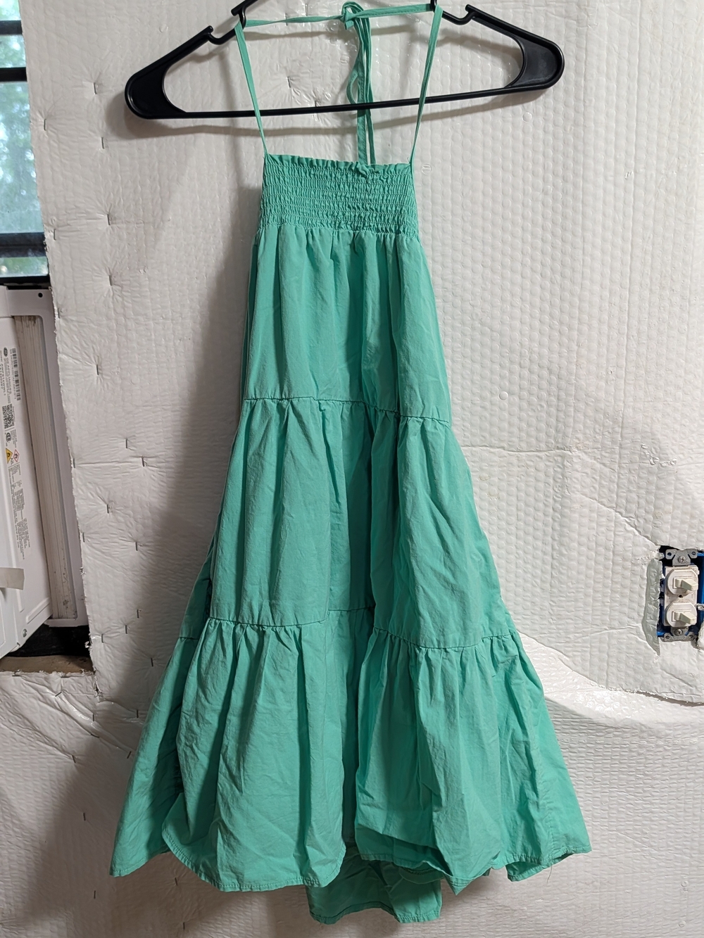 American Eagle Outfitters Mint Green Tiered Midi Dress
